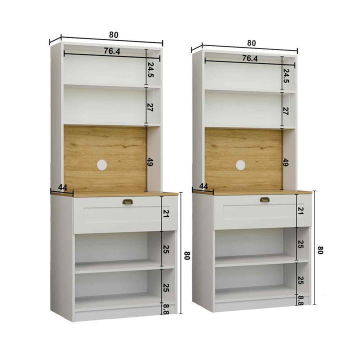Hanah Home Nero Twin 1600-226 Coffee Stand Blanco